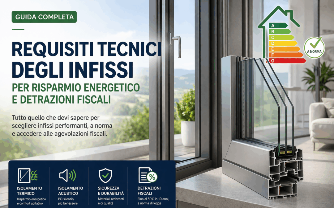 Bonus infissi 2026: detrazione 50% e requisiti reali
